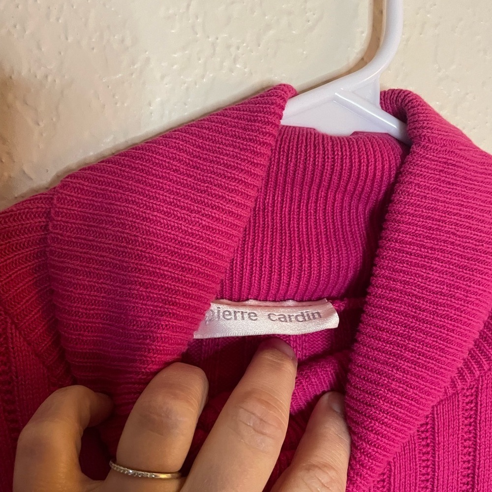 Pierre Cardin Fuchsia Ribbed Sweater - Picture 4 of 4